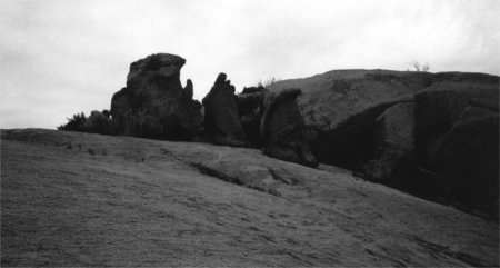 Rock forms on Enchanted Rock in Texas