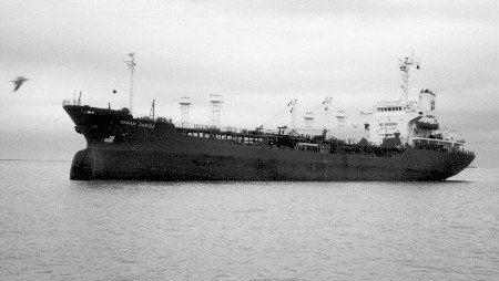 Ship off Galveston Island, Texas